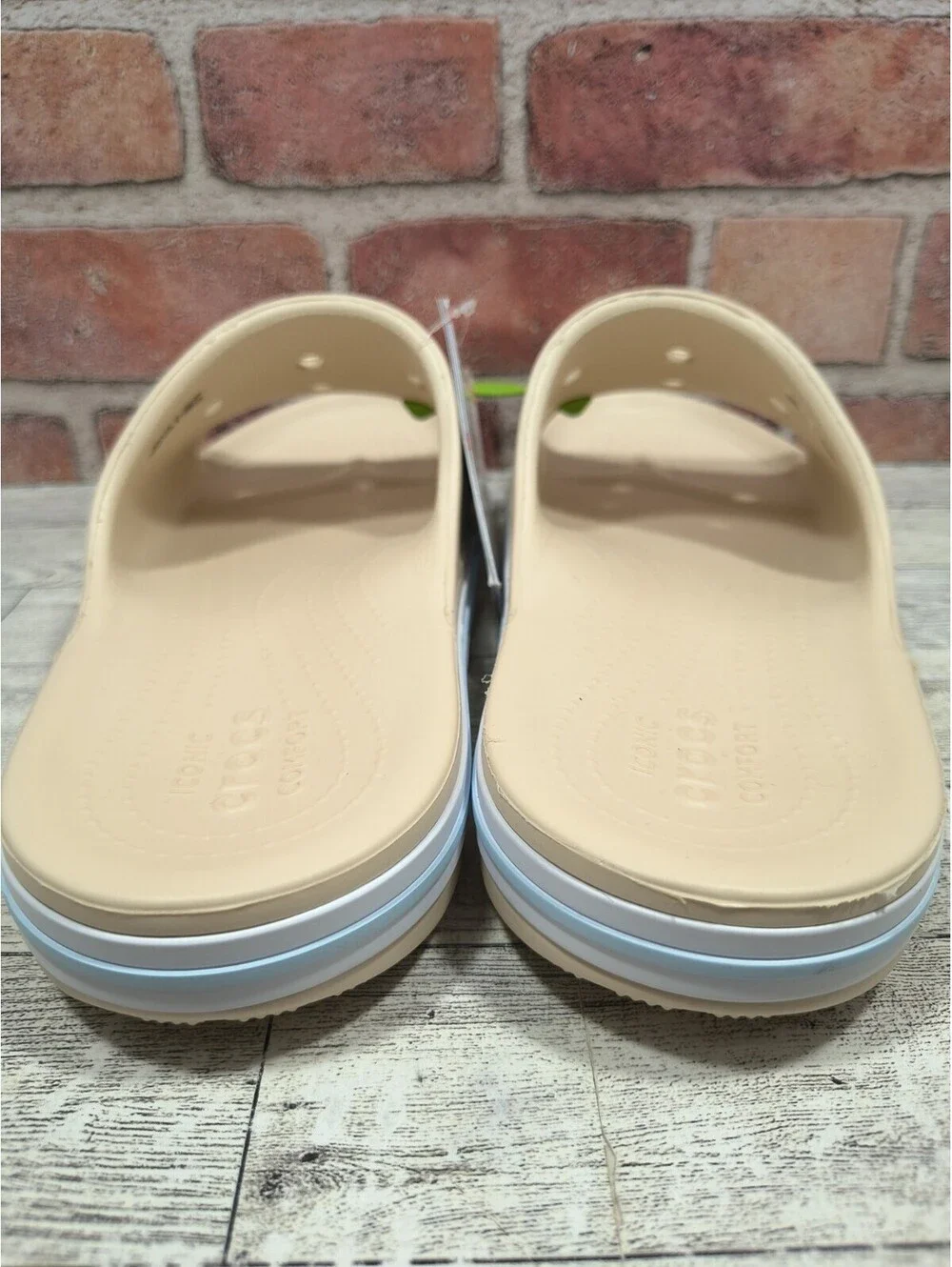Crocs Bayaband Slide Sandals Men's Size 11 Beige 205392-1LI NWT